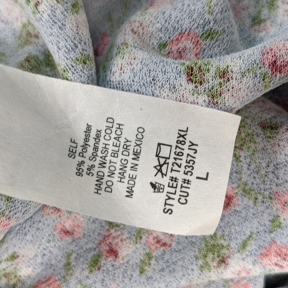 White Birch floral top size L - Picture 6 of 6